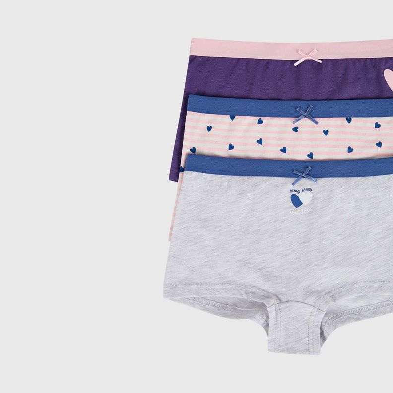 Calzón Niña Tripack Pantaleta Niña Rosado-1