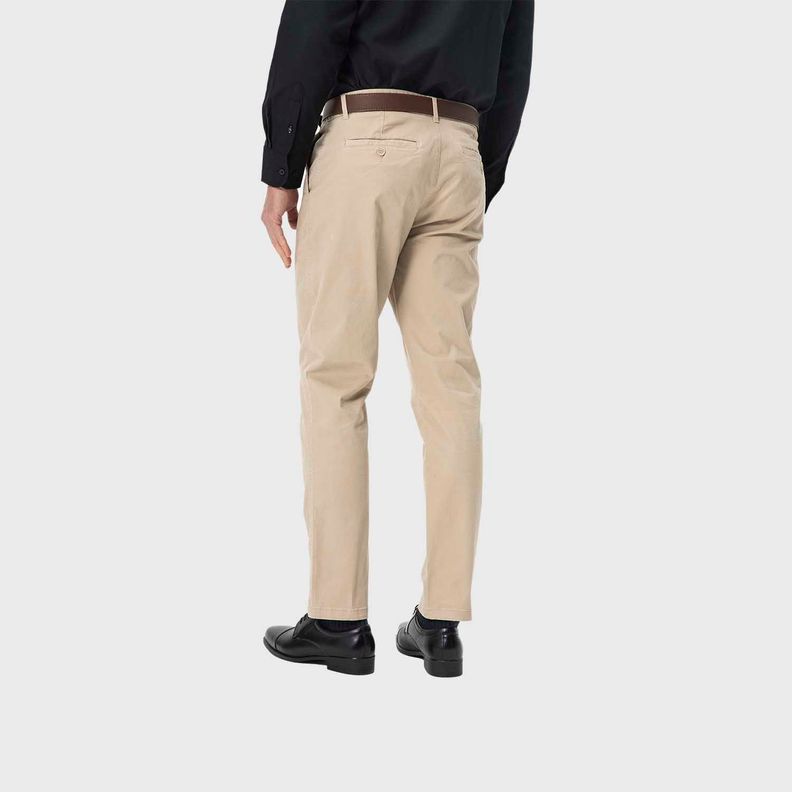 Pantalón Hombre Chino con Cinturón Beige Fashion's Park-2