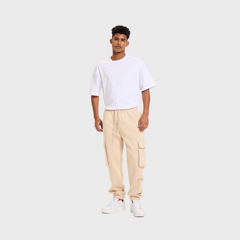 Pantalón Buzo Hombre Jogger Básico Beige Fashion's Park-3
