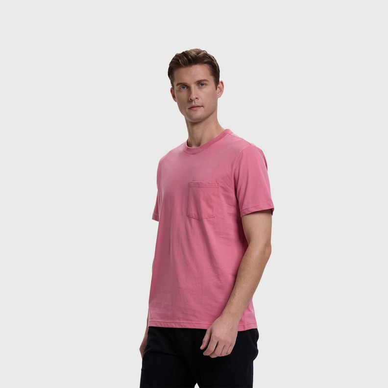 Polera Hombre Básica Con Bolsillo Palo Rosa Fashion's Park-1