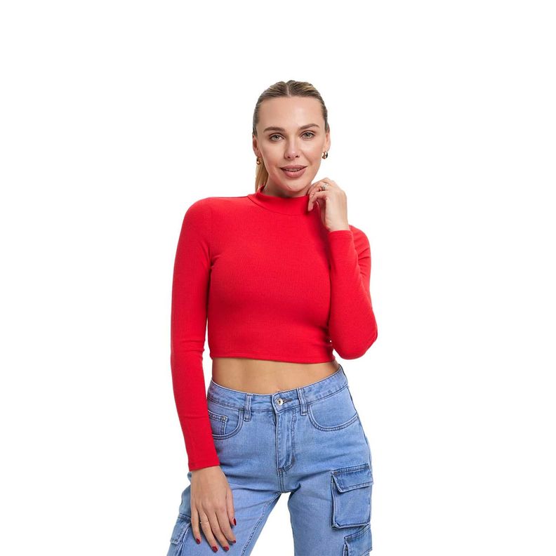 Polera Mujer Beatle Rojo-0