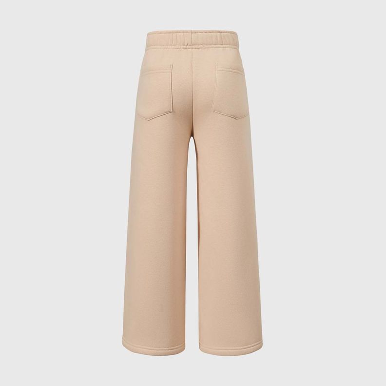 Pantalón Buzo Niña Wide Leg Beige-1
