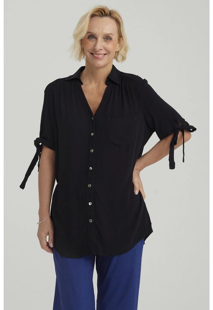 Blusa Mujer Amarra Negro