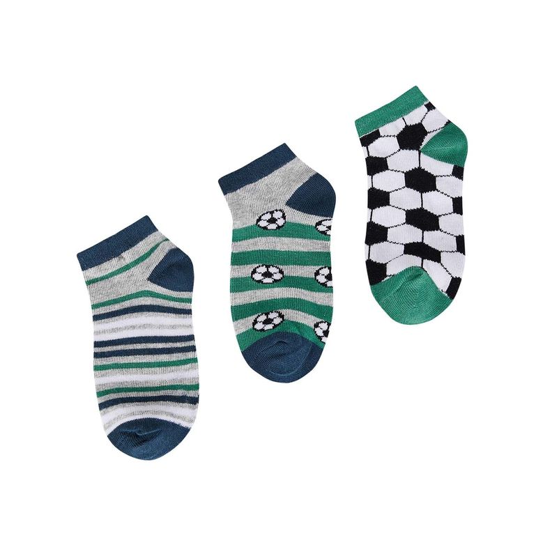 Calceta Deportiva Niño Tripack Verde I Fashion's Park-0