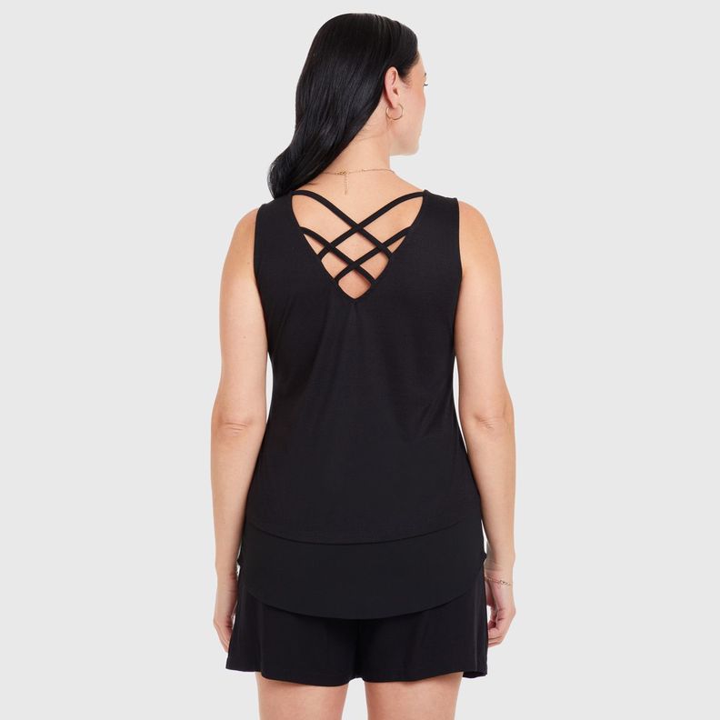 Polera Faldón Con Cierre Negro Mujer-2