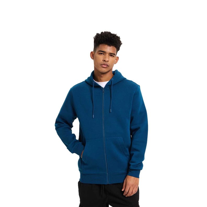 Polerón Hombre Full Zipper Básico Azul Fashion's Park-0
