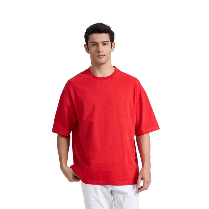 Polera Hombre Oversize Rojo Italiano Fashions Park-0
