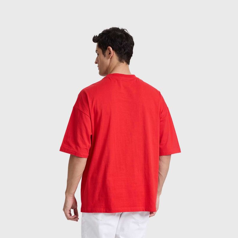 Polera Hombre Oversize Rojo Italiano Fashions Park-2