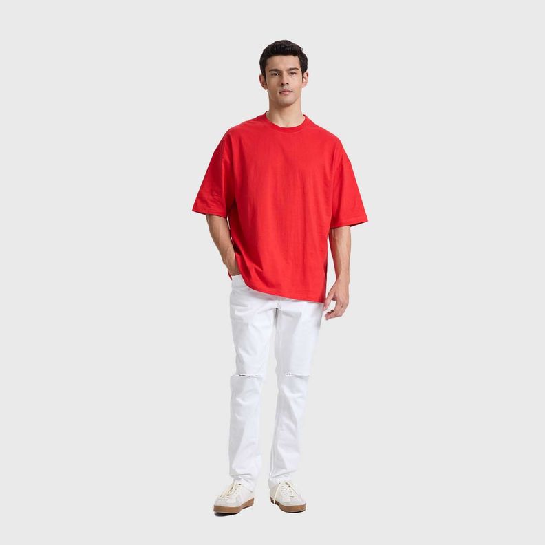 Polera Hombre Oversize Rojo Italiano Fashions Park-3