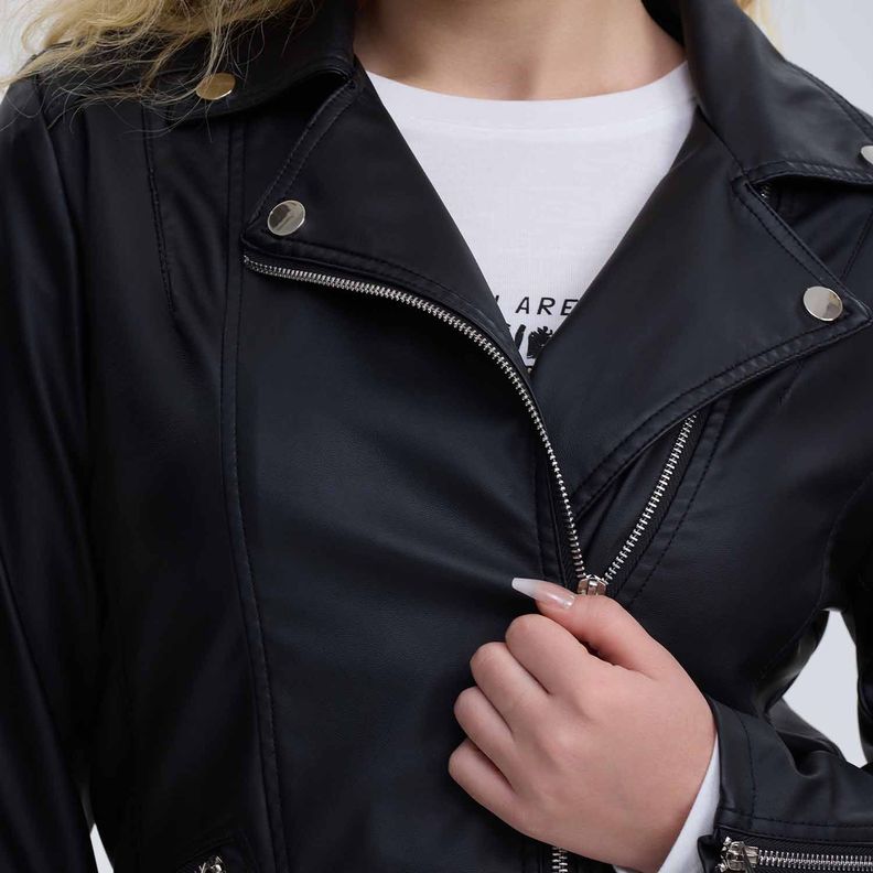 Chaqueta Mujer Biker Negro I Fashion´s Park-3