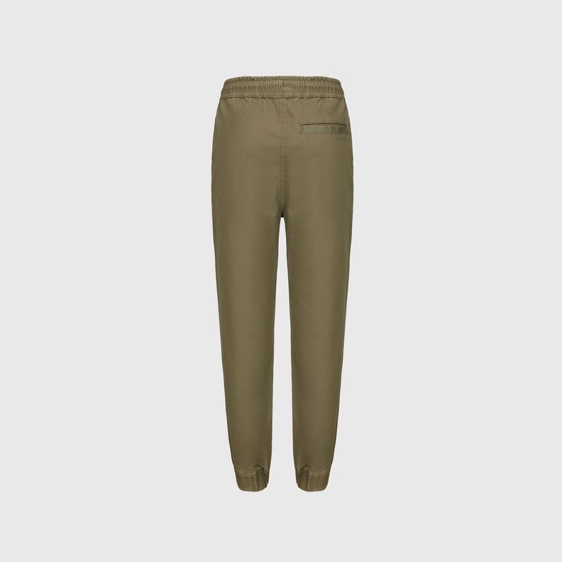 Pantalón Niño Básico Chino Verde Militar-1