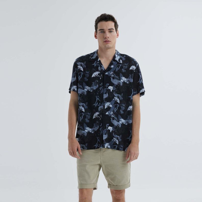 Camisa Guayabera Full Rapport Gris Hombre-0