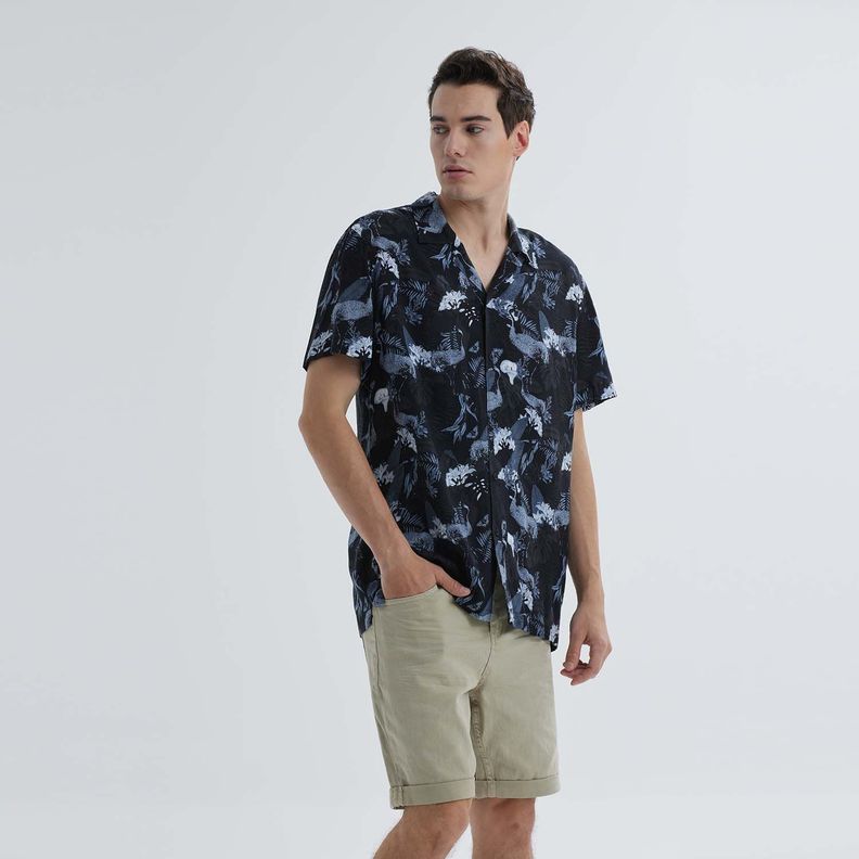 Camisa Guayabera Full Rapport Gris Hombre-1