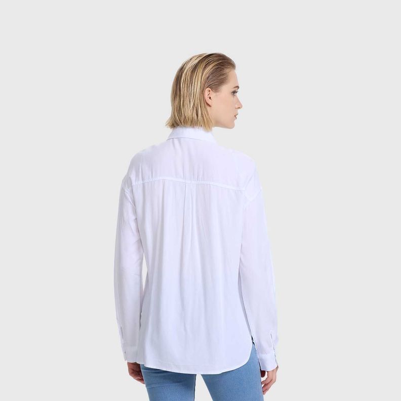 Blusa Mujer Abotonada Lisa Crudo  Fashion's Park-2