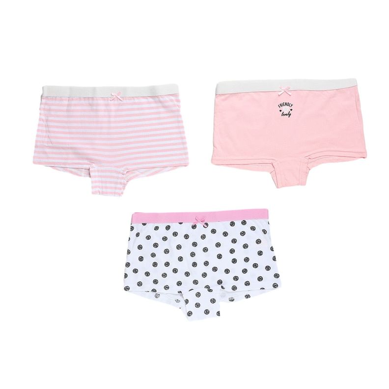 Calzón Niña Tripack Pantaleta Rosa-0
