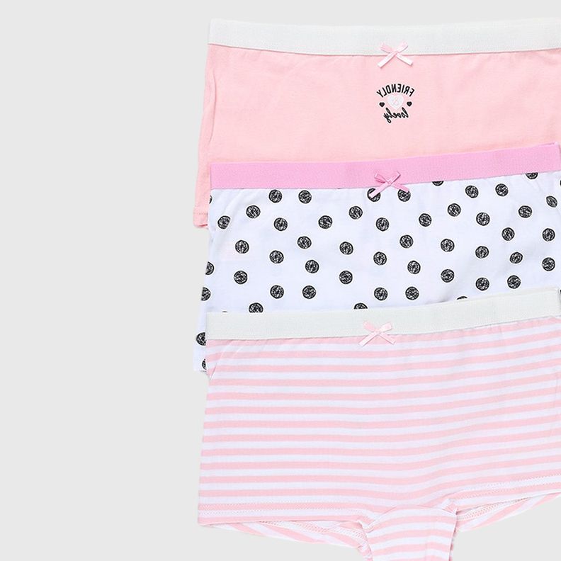 Calzón Niña Tripack Pantaleta Rosa-1
