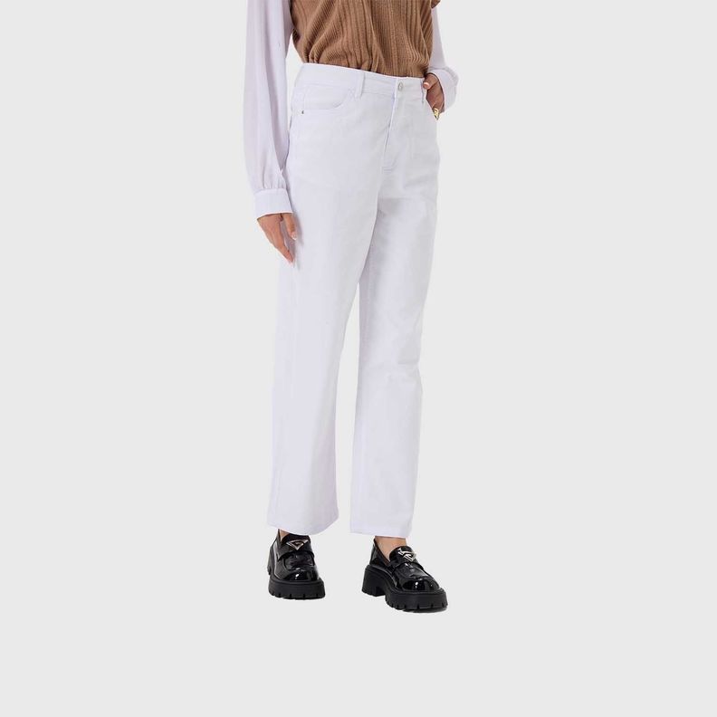 Pantalón Mujer Abotonado Blanco Fashion's Park-1