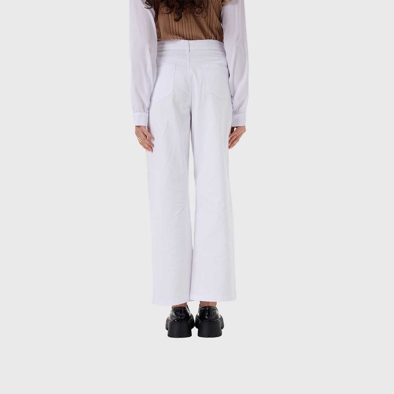 Pantalón Mujer Abotonado Blanco Fashion's Park-2