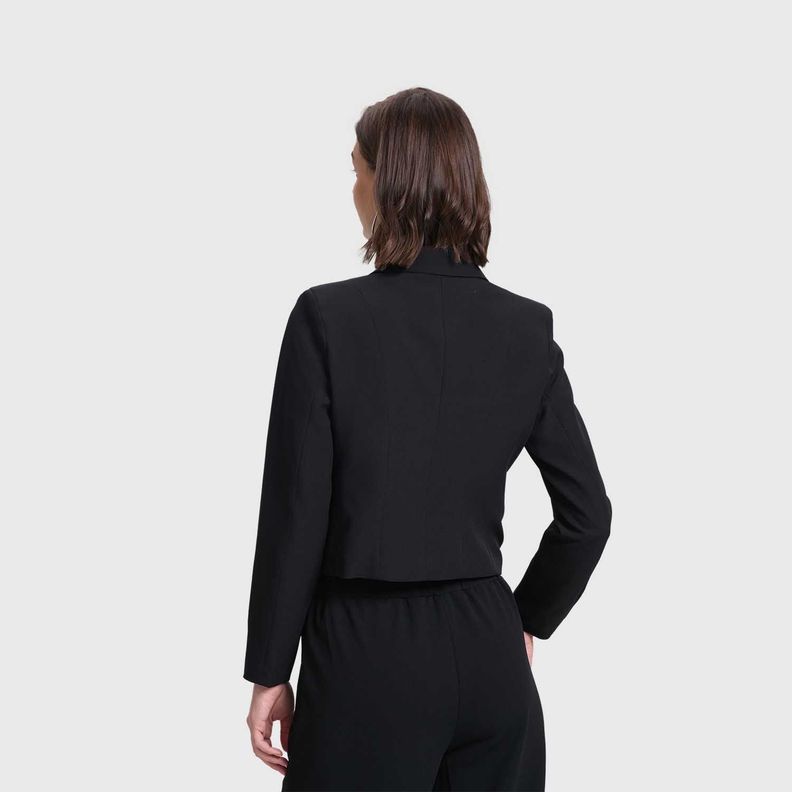 Blazer Mujer Corte Cruzado Negro Fashion's Park-2