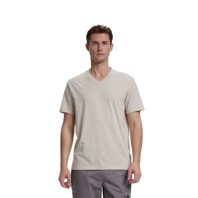 Polera Hombre Casual Básica Beige Fashion's Park-0