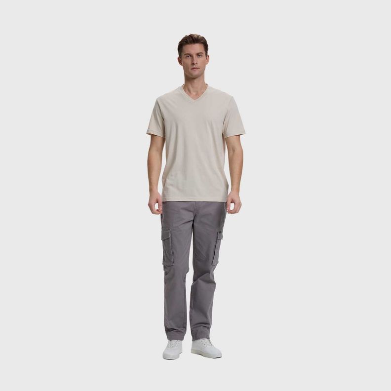 Polera Hombre Casual Básica Beige Fashion's Park-3