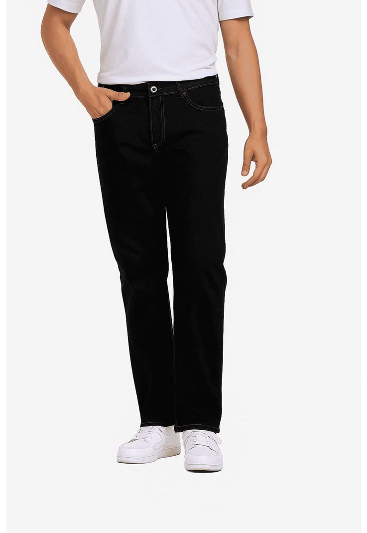 Jeans Hombre Straight Negro - lll