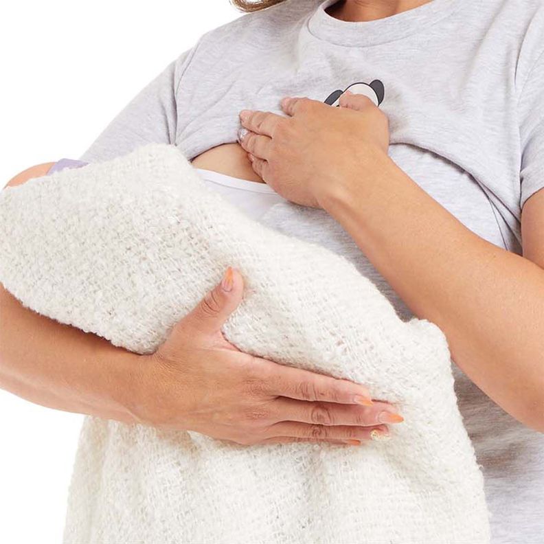 Pijama Maternal Gris Melange Claro Mujer-2