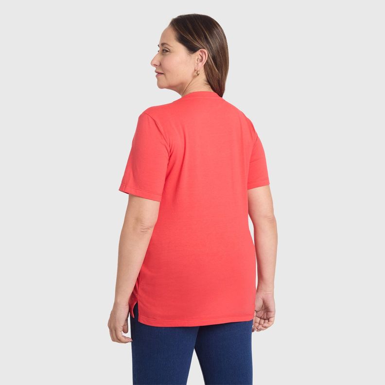 Polera Mujer Print Posicional Magenta Fashion's Park-2