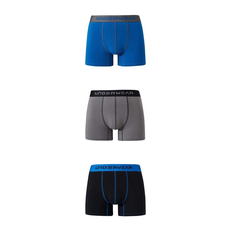 Boxer Hombre Tripack Largo Azul Iii-0