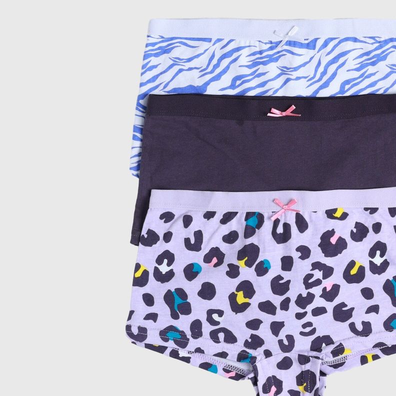 Calzón Tripack Pantaleta Print Lila Niña-1