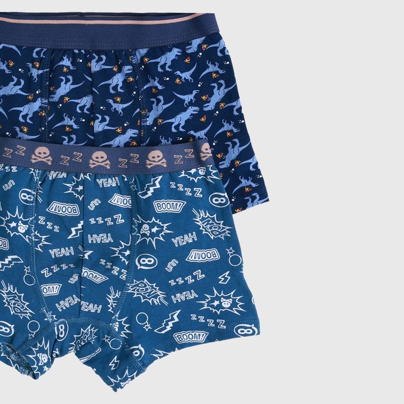 Boxer Niño Bipack Full Rapport Azul Marino-1