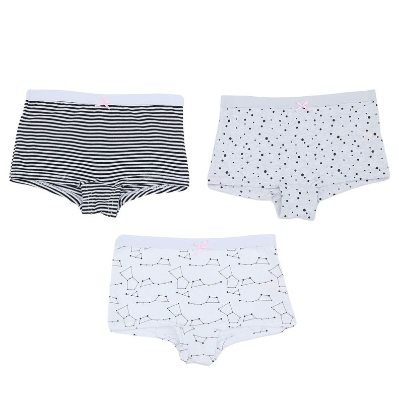 Calzón Niña Tripack Gris-0