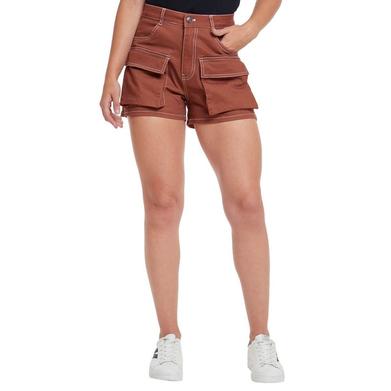 Short Cargo Cafe Mujer-0