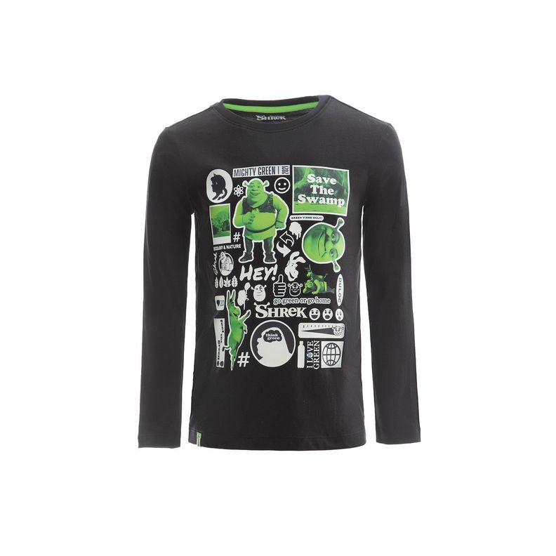 Polera Shrek Infantil Negro Fashions Park-0