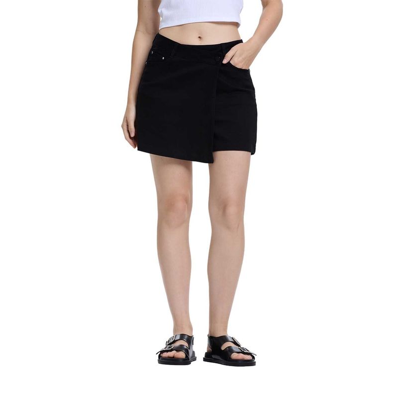 Falda Mujer Short Negro I Fashions Park-0