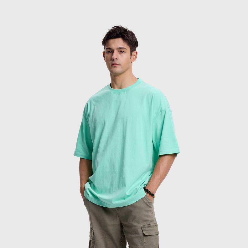 Polera Hombre Oversize Verde Claro Fashions Park-1