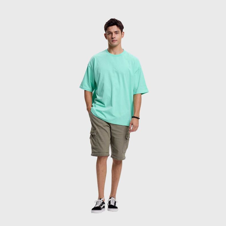 Polera Hombre Oversize Verde Claro Fashions Park-3