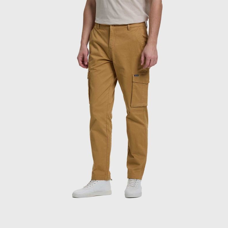 Pantalón Hombre Cargo Slim Fit Camel Fashion's Park-1