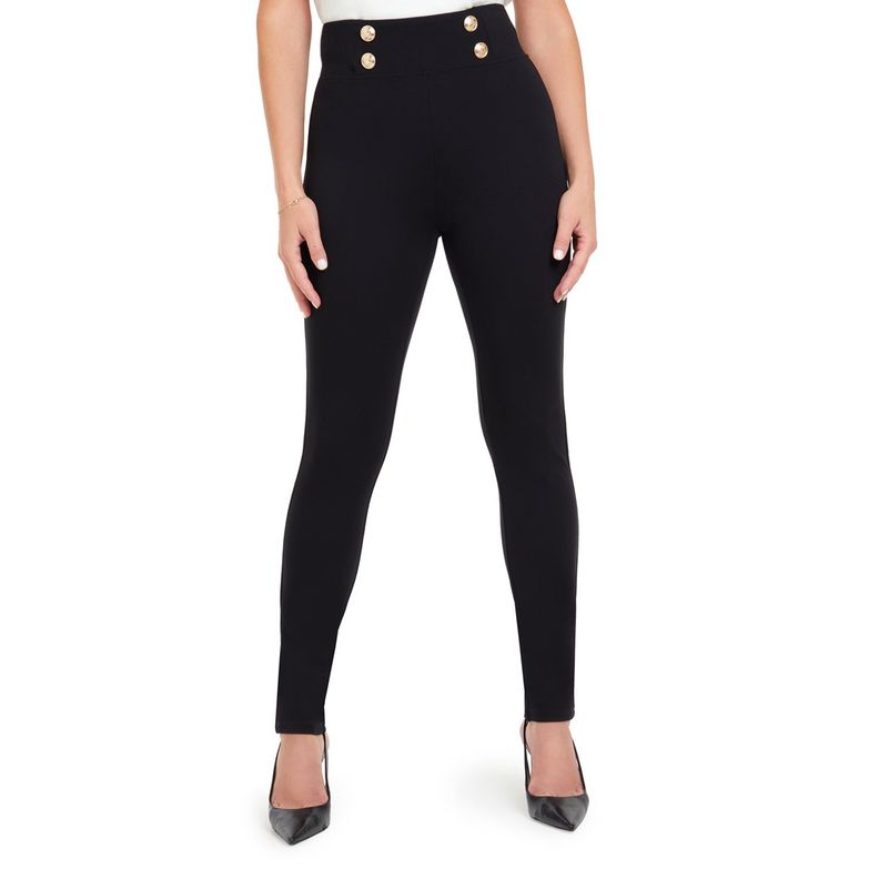 Calza Tiro Alto Negro Mujer-0