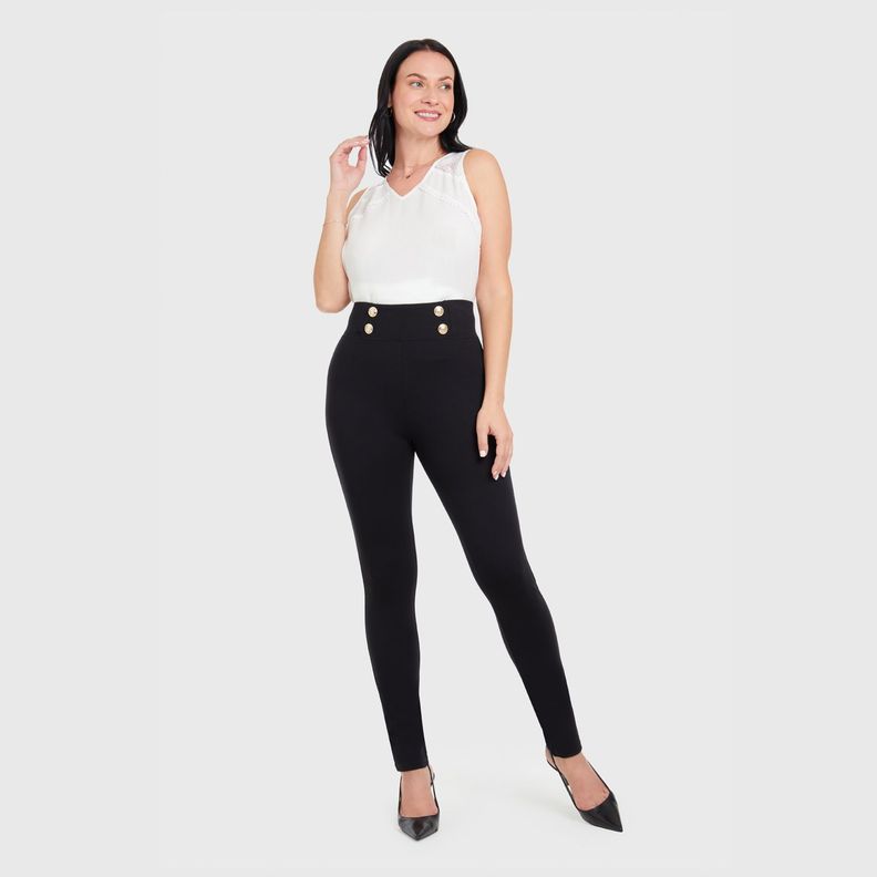 Calza Tiro Alto Negro Mujer-3