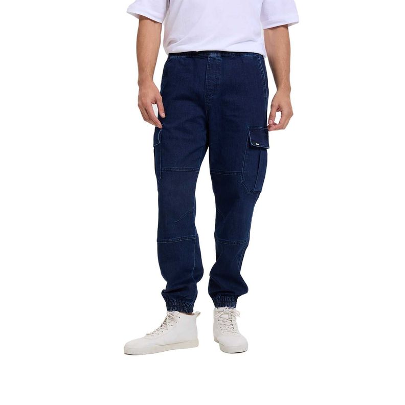 Jeans Hombre Jogger Cargo Azul Fashion's Park-0