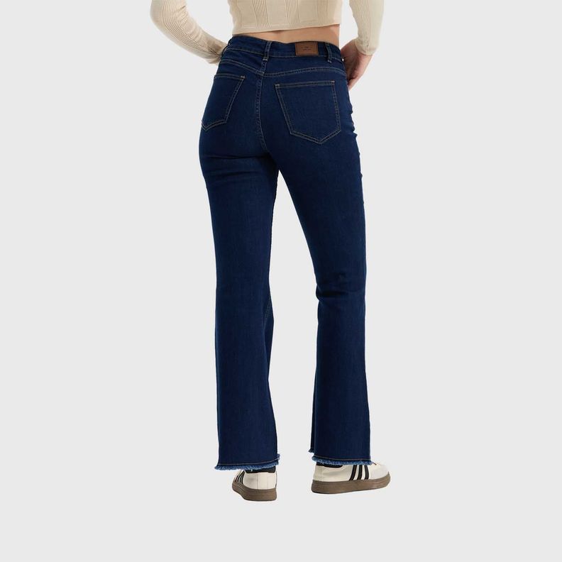 Jeans Mujer Flare Monse Azul Oscuro  Fashion's Park-2