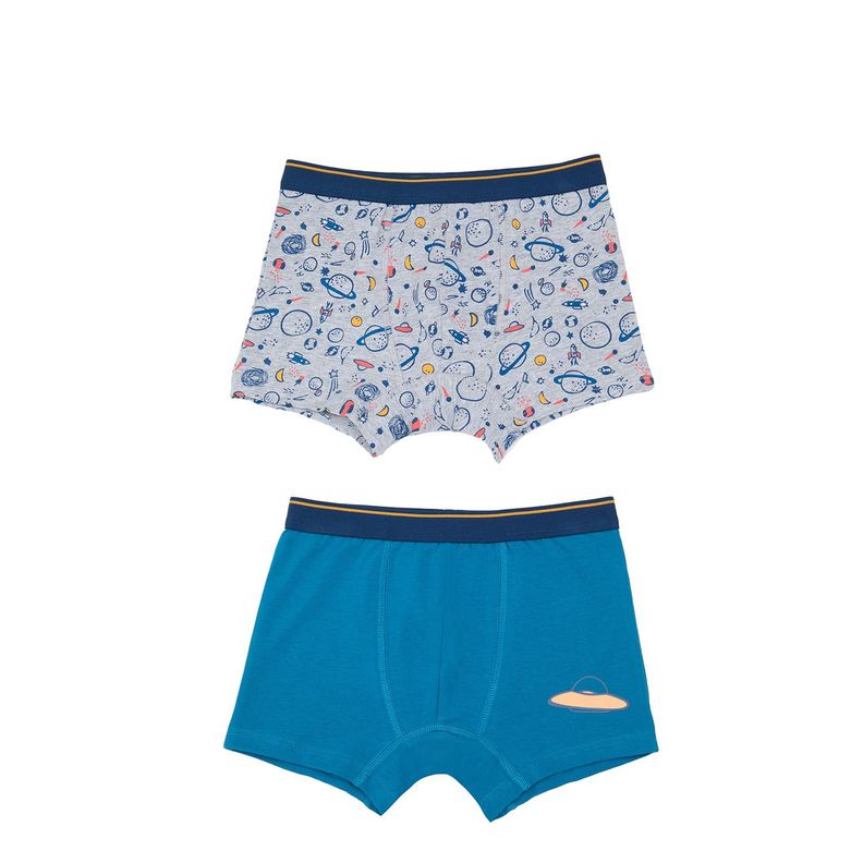 Boxer Niño Bipack Full Rapport Gris-0