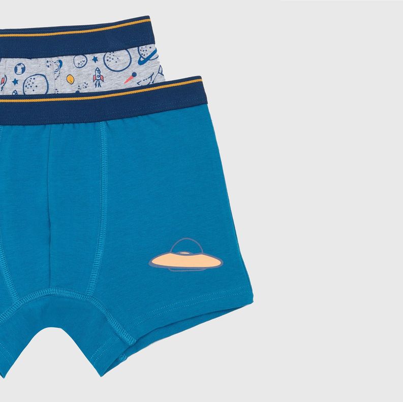 Boxer Niño Bipack Full Rapport Gris-1