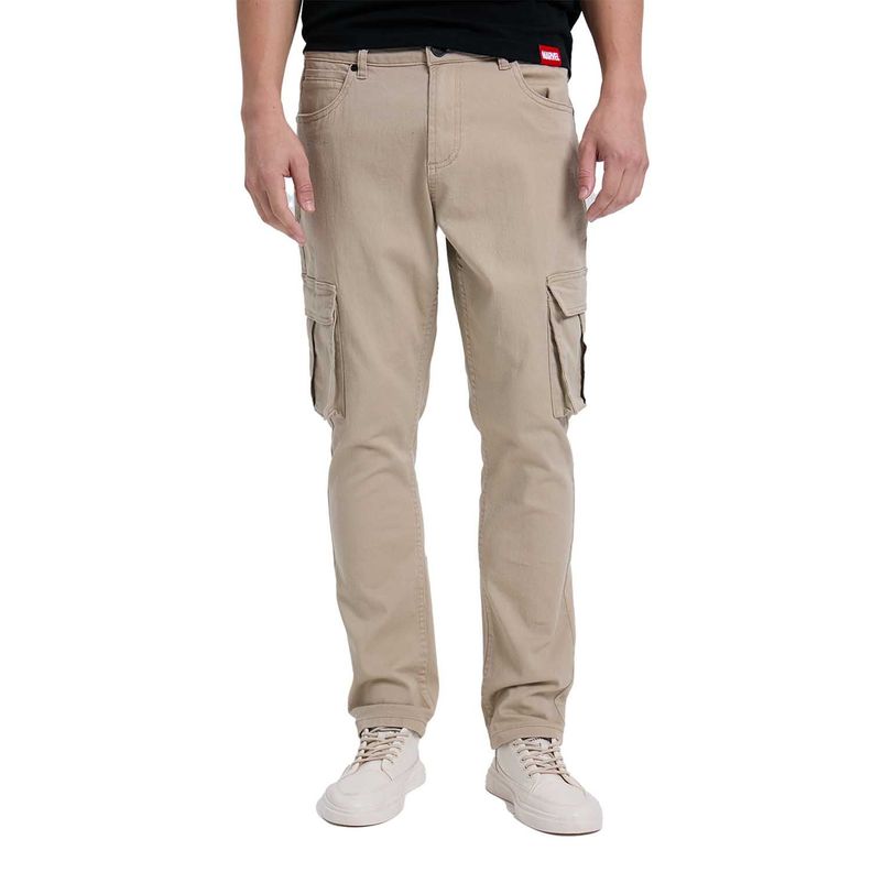 Jeans Hombre Cargo Liso Beige Fashion´s Park-0