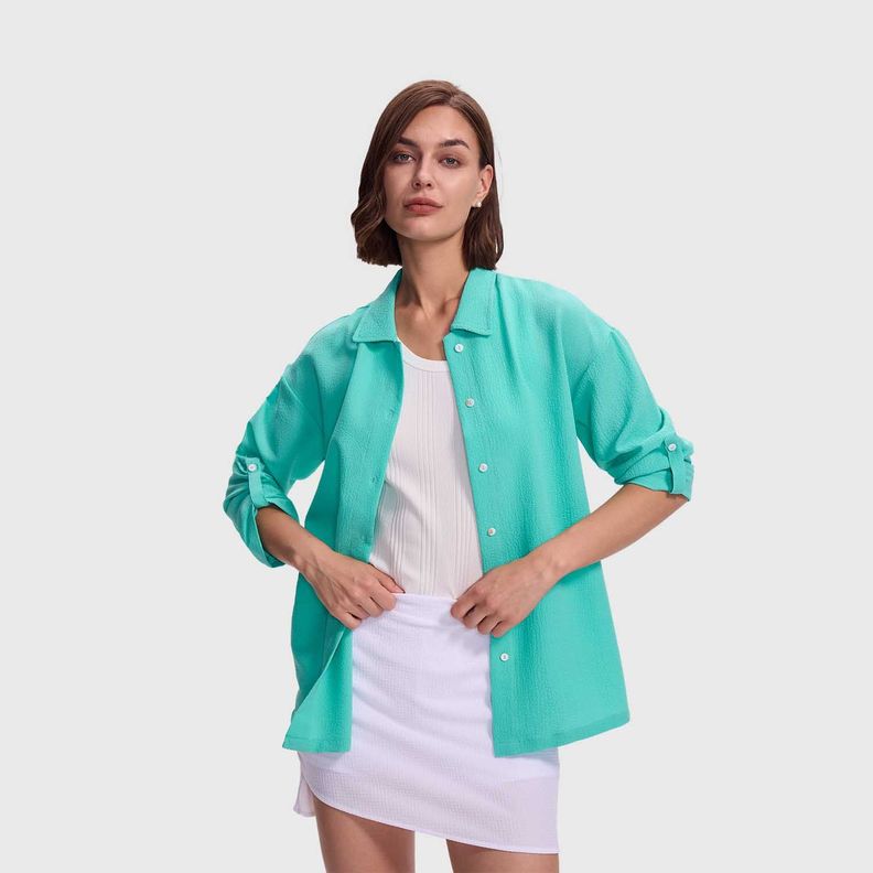 Blusa Mujer Abotonada Oversize Aqua Fashion's Park-1