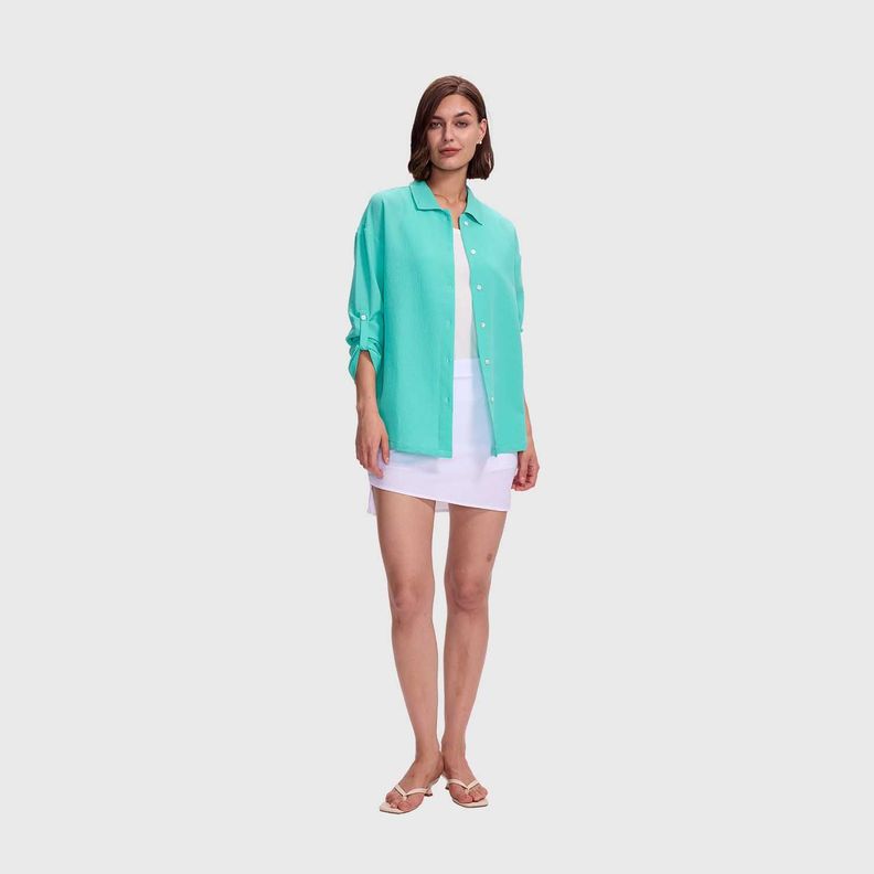 Blusa Mujer Abotonada Oversize Aqua Fashion's Park-3