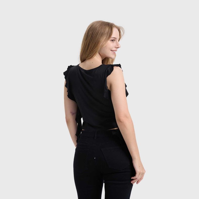 Polera Mujer Vuelos Negro Fashion's Park-2
