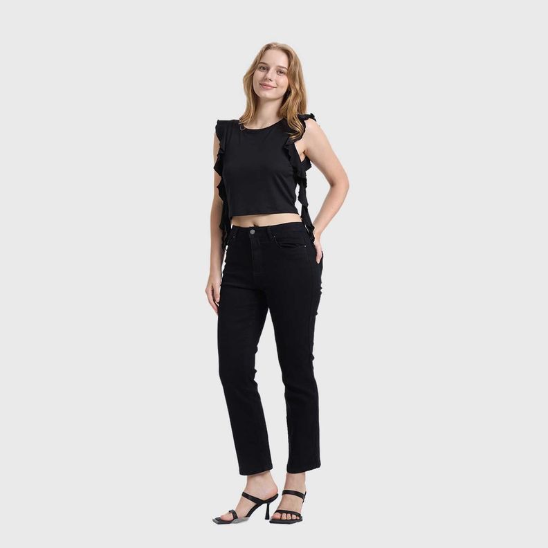 Polera Mujer Vuelos Negro Fashion's Park-3