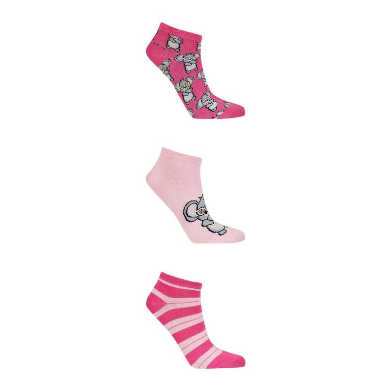 Calceta Deportiva Mujer Tripack P Rosado Fashion's Park-0